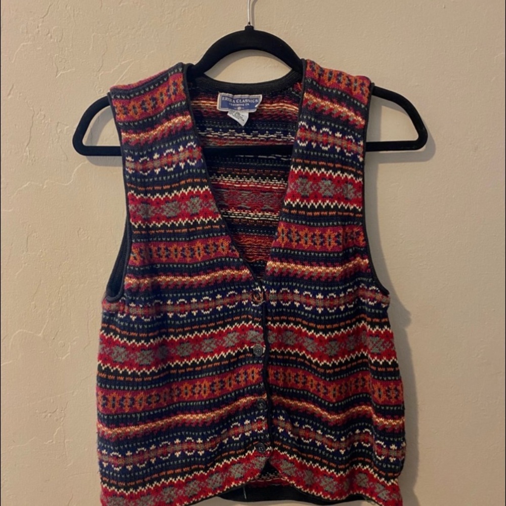Colorful Fall Knit Vest